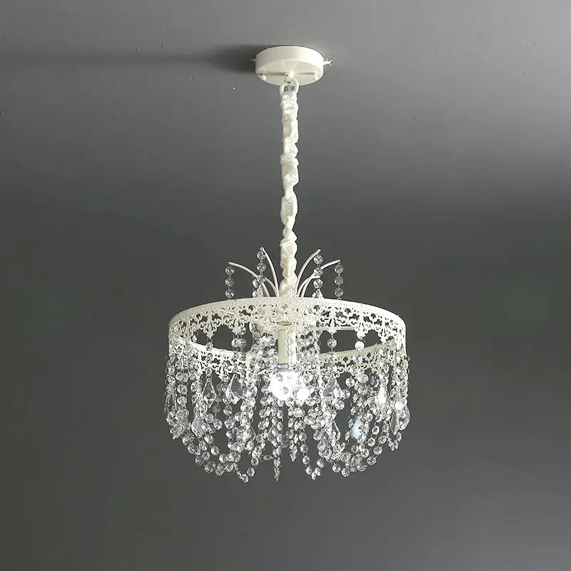 Modern 6-Light Crystal Chandelier LED Ceiling Light with E14 Bulb Base