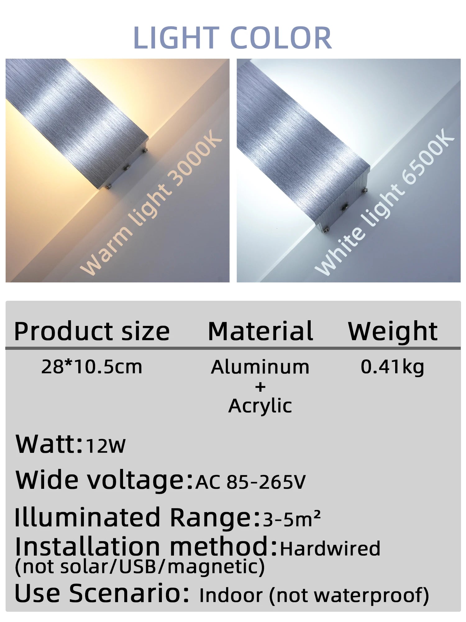 Minimalist Aluminum LED Wall Light