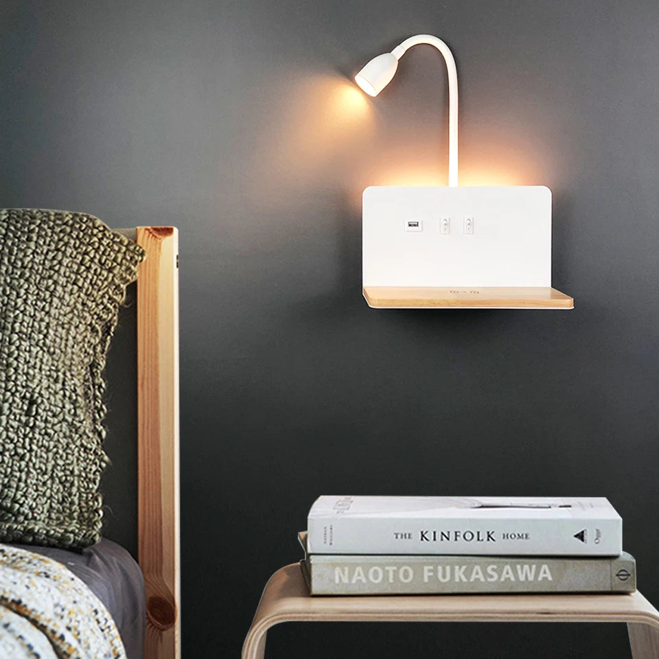 Wall Lamp With USB Charging