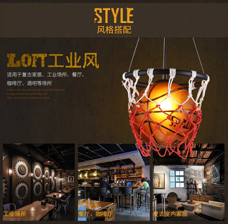 Sports Ball Pendant Ceiling Light