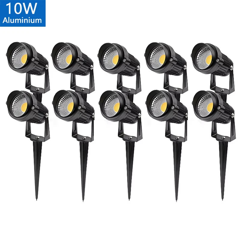 LED Garden Lawn Spike Light Set