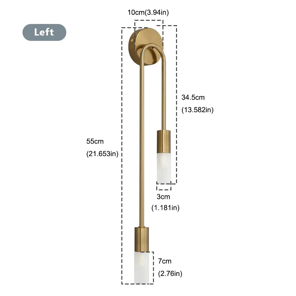Black Gold Minimalist Wall Lamp