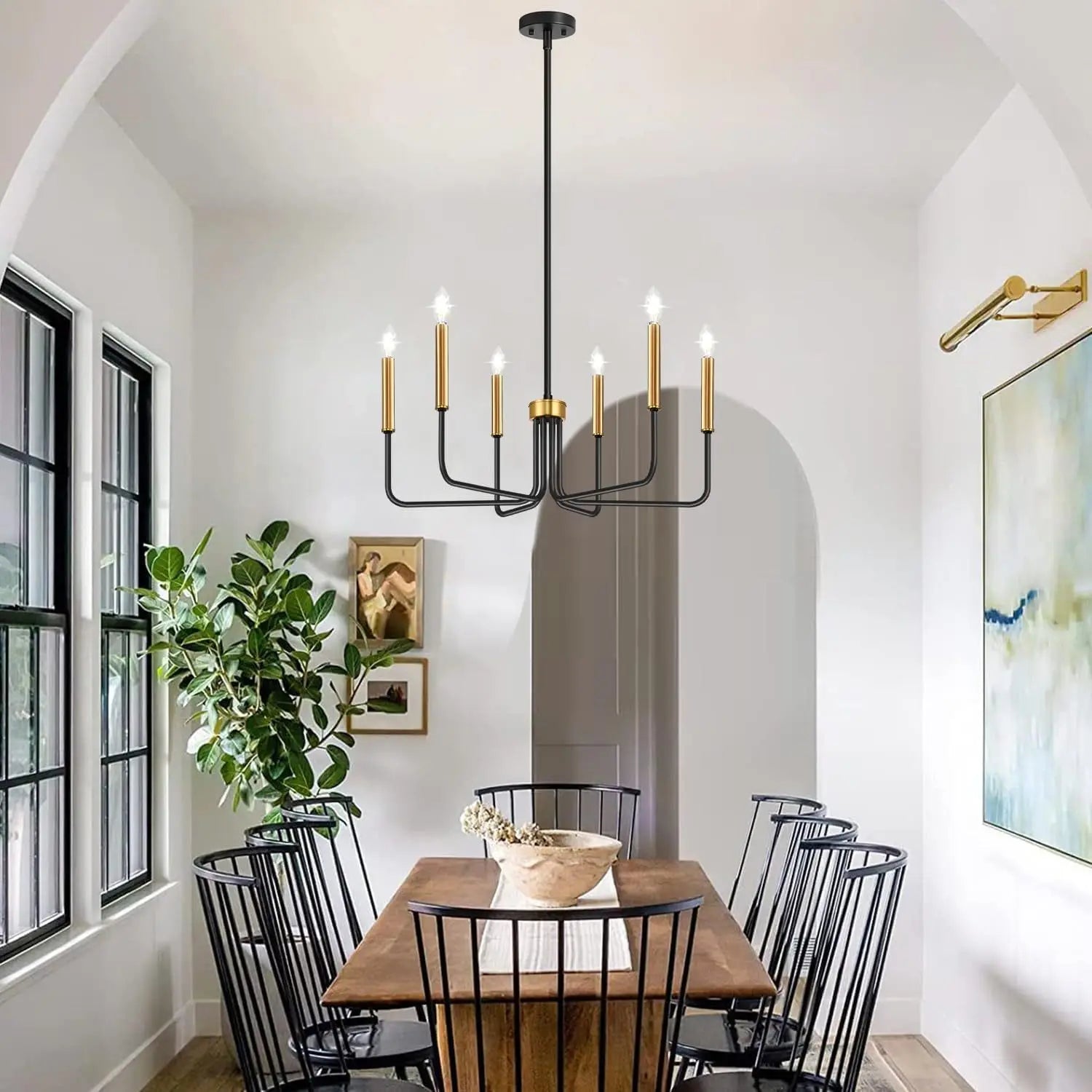Retro Loft Candle Chandeliers Light Simple Iron Chandelier Pendant