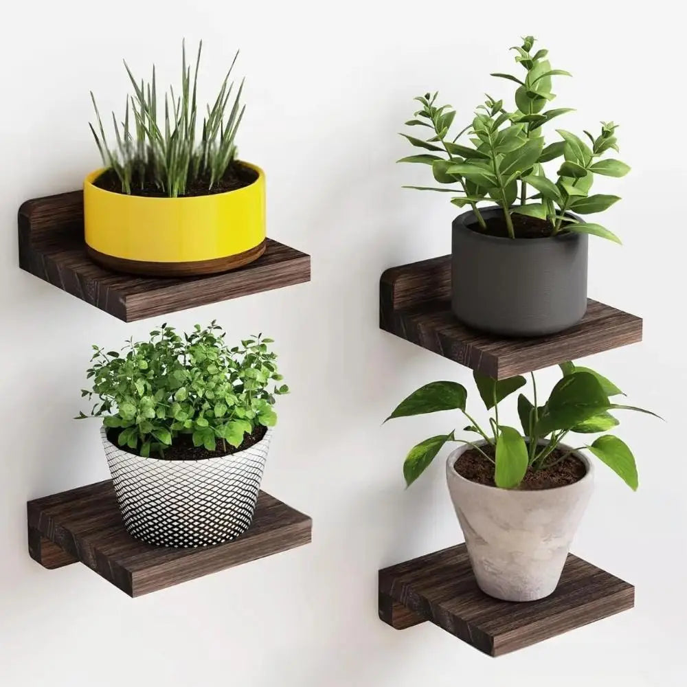 White Floating Wall Shelves, Set of 2 or 4