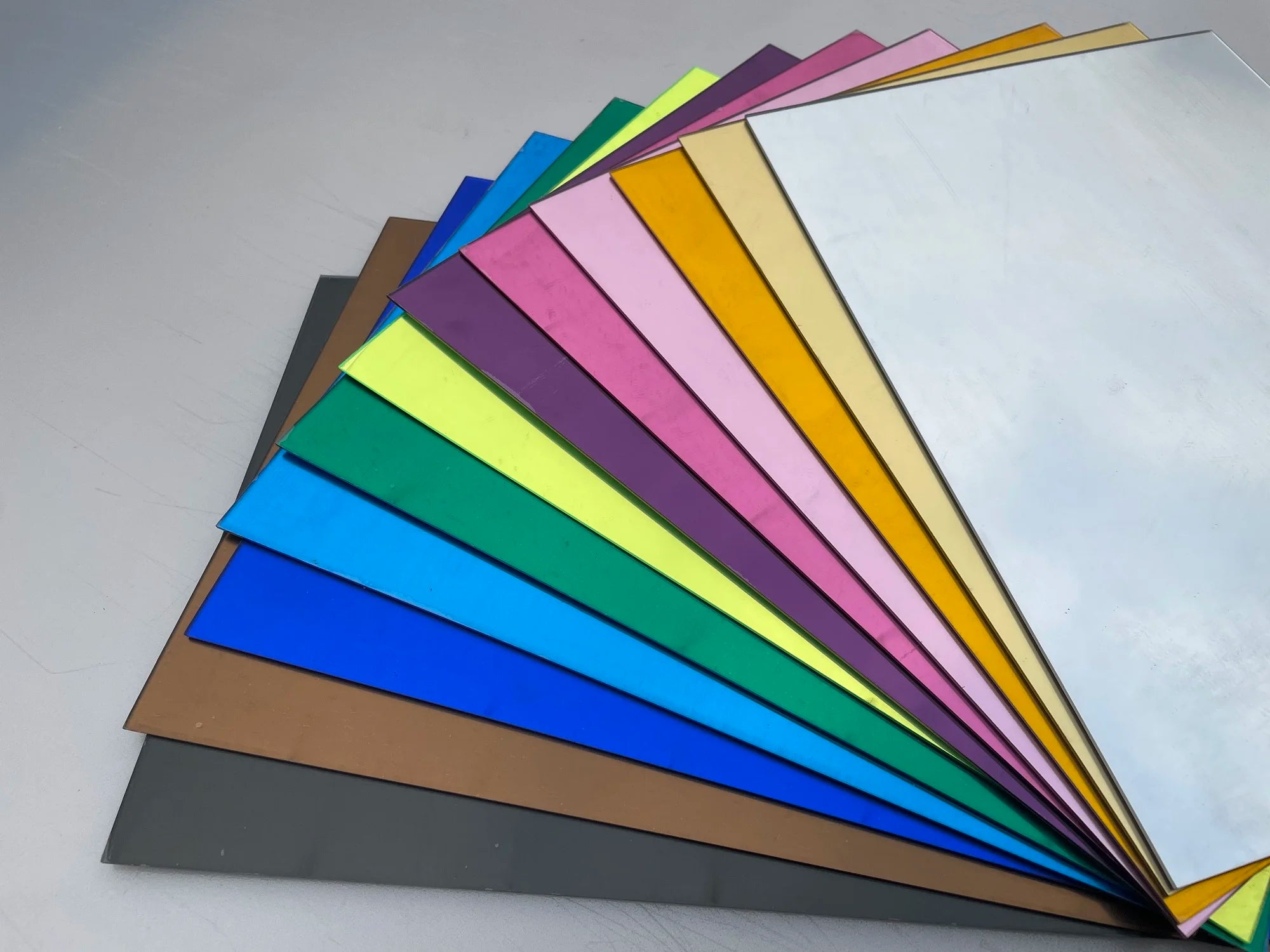 Colorful Rectangle Acrylic Wall Mirror Sheet