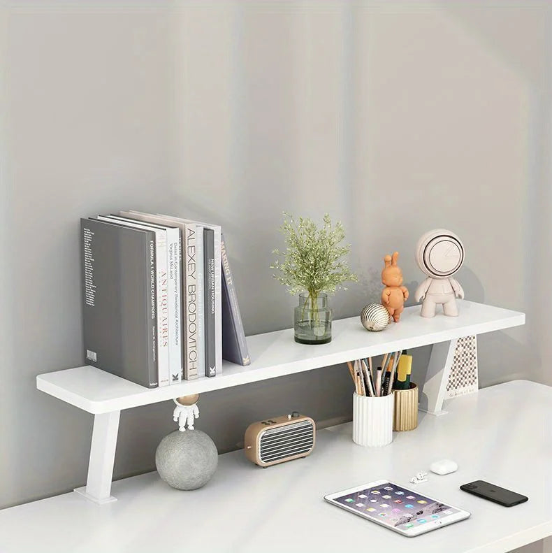 Clamp On Wooden Desk Shelf