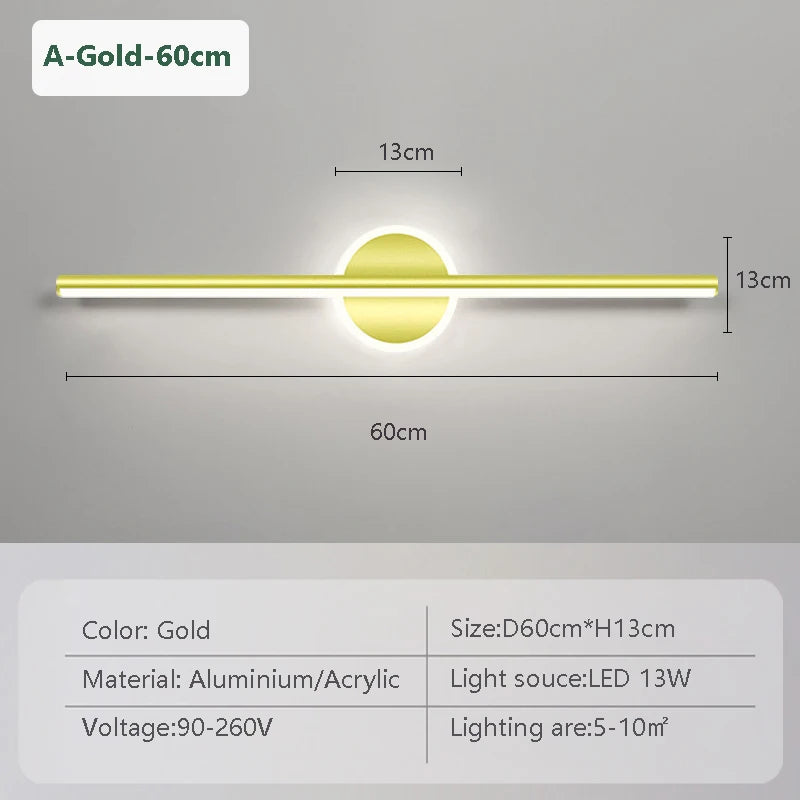 Black Gold Mirror Front Light