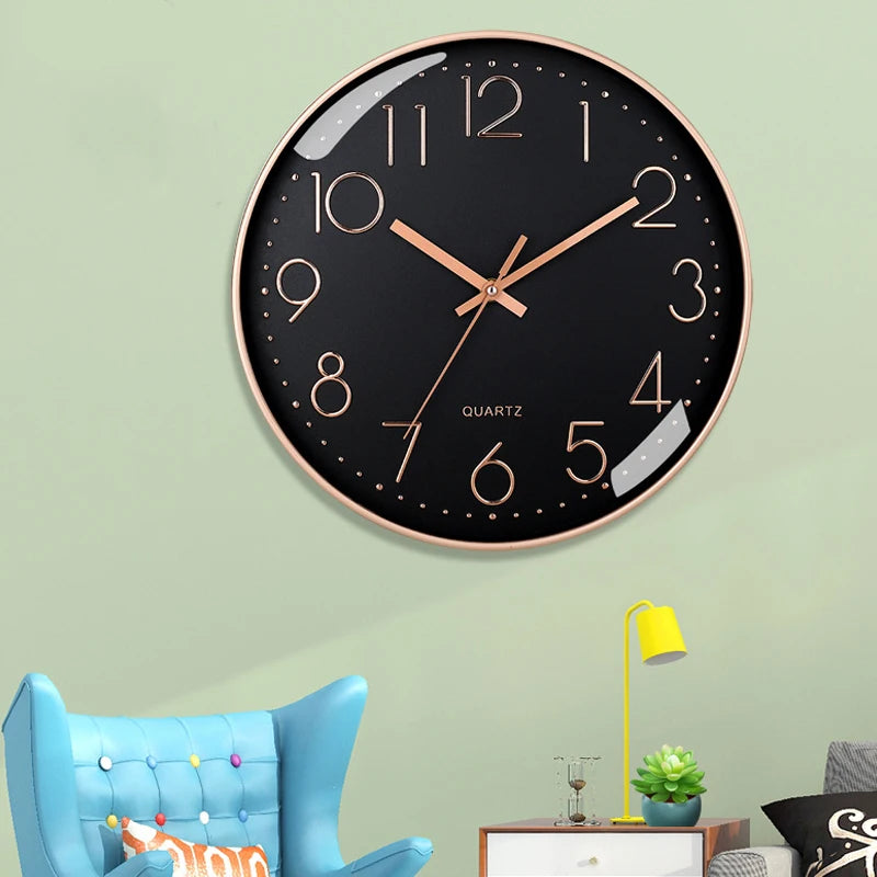 8 Inch Mute Quartz Wall Clock Cubic Digital Clock