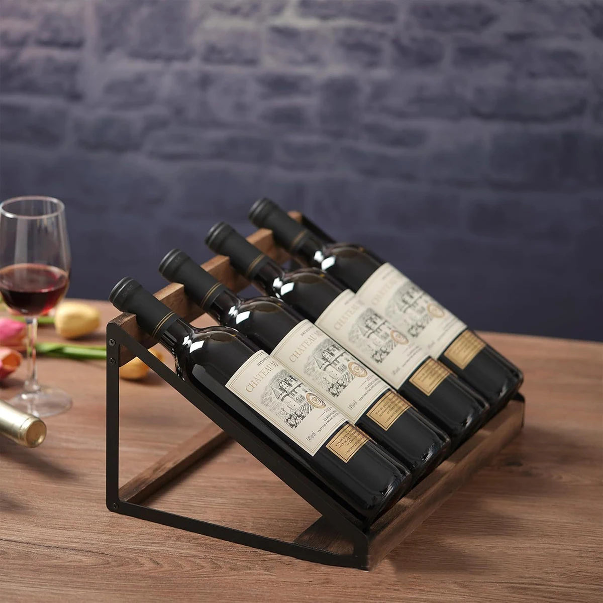 Slanted Desktop Wine Rack