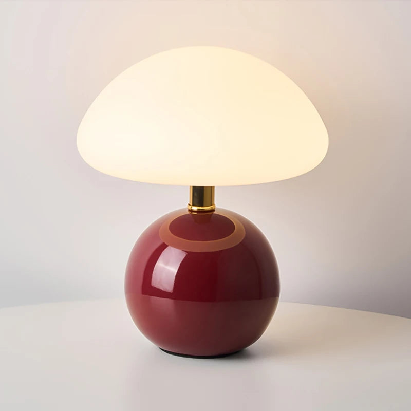 Ceramic Mushroom Bedside Table Lamp
