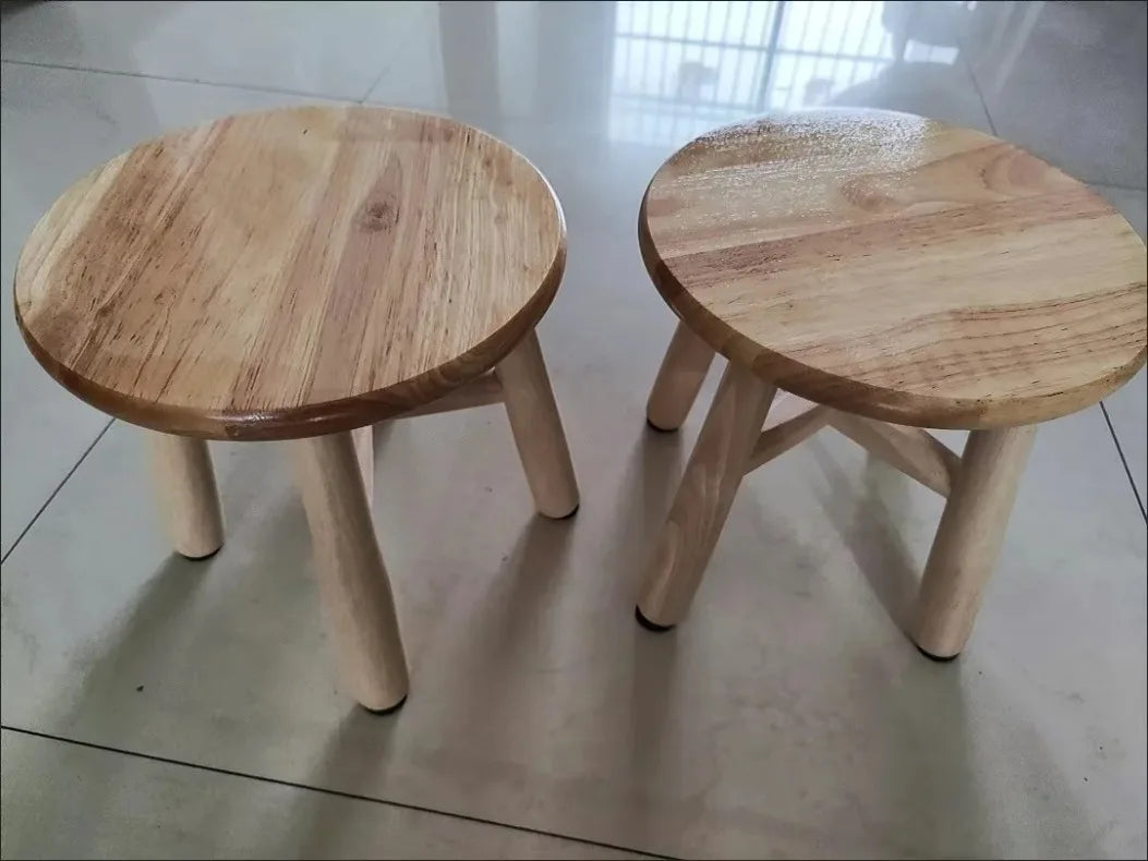 Solid Wood Small Round Stool