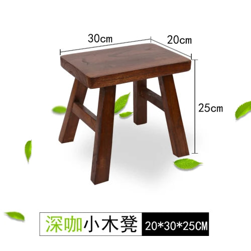 Custom Solid Wood Foot Stool, Square Bench