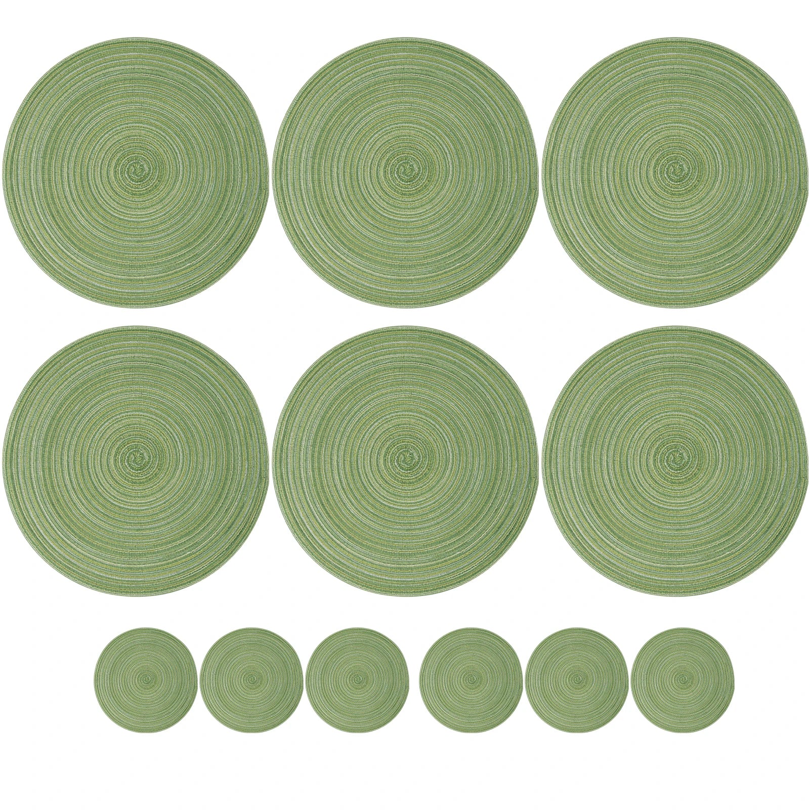 Braided Round Placemat and Coaster Set