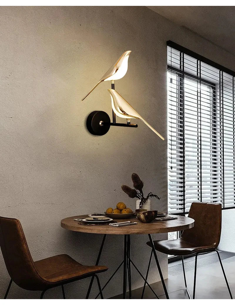 Magpie Bird Wall Lamp