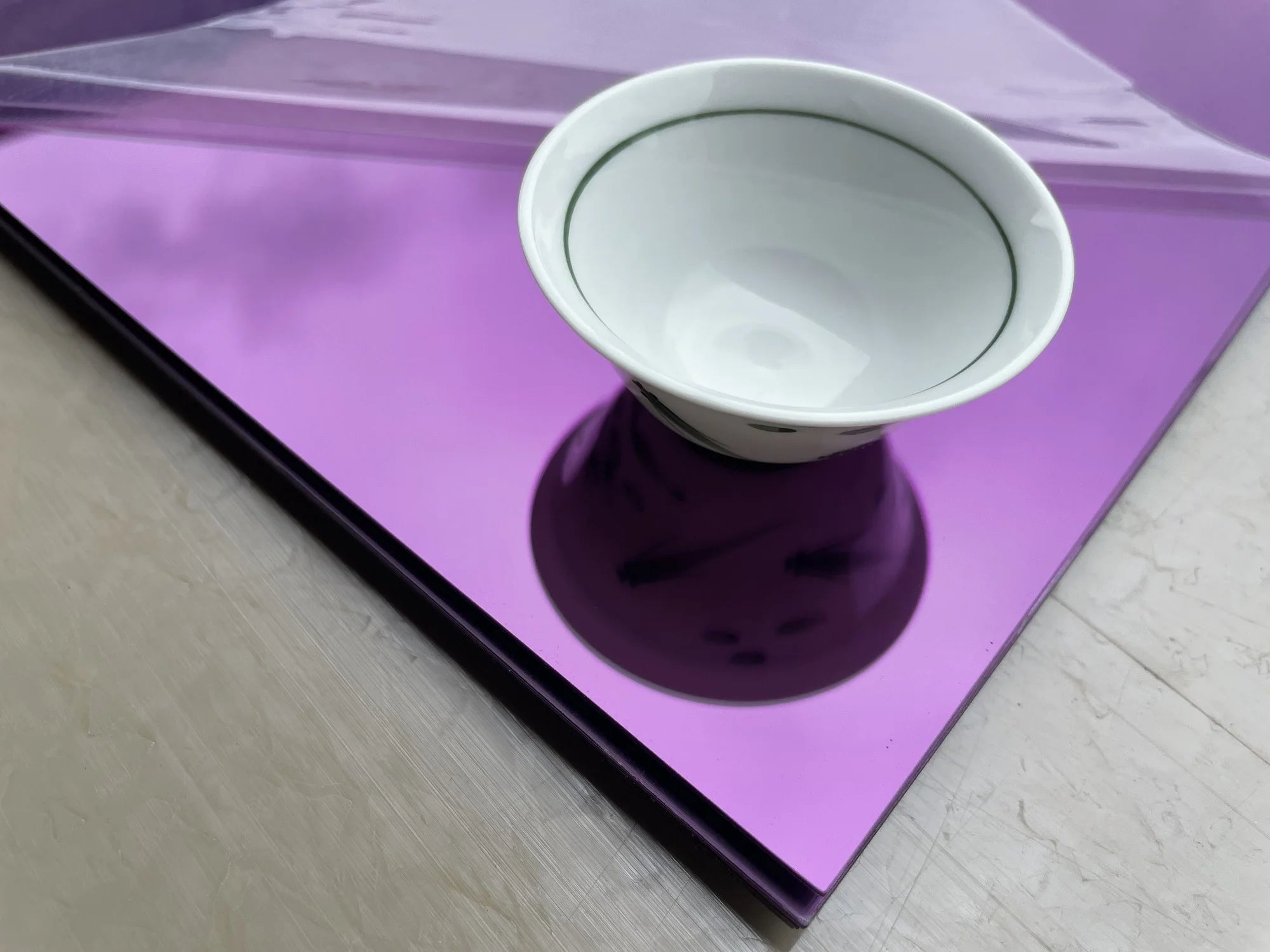 Colorful Rectangle Acrylic Wall Mirror Sheet