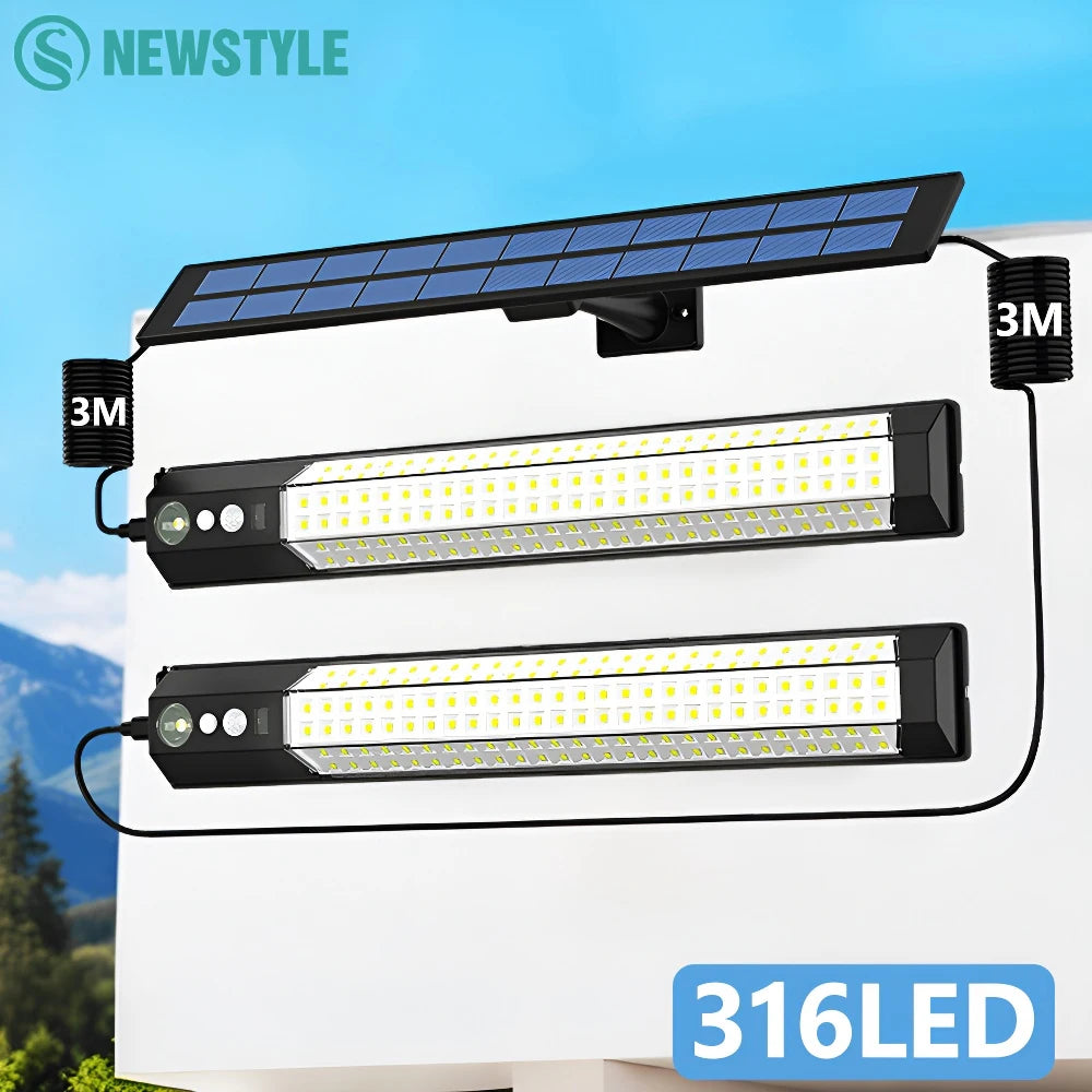 316 LED Solar Security Wall Light