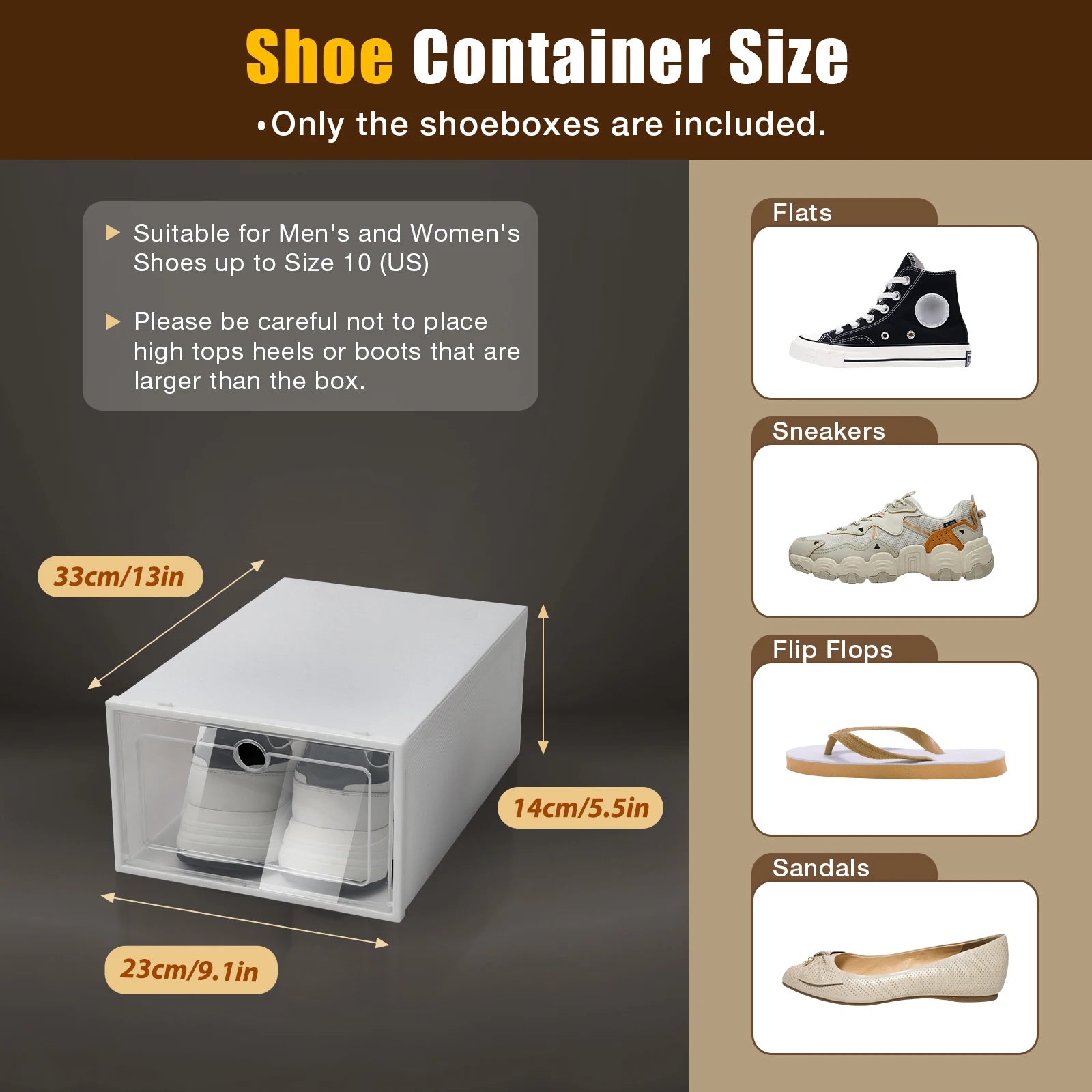 20PCS/24PCS Foldable Flip Shoe Boxes Set Shoe Rack Stackable Storage Container Plastic Clear Shoe Case Home Organizer 33*23*14cm