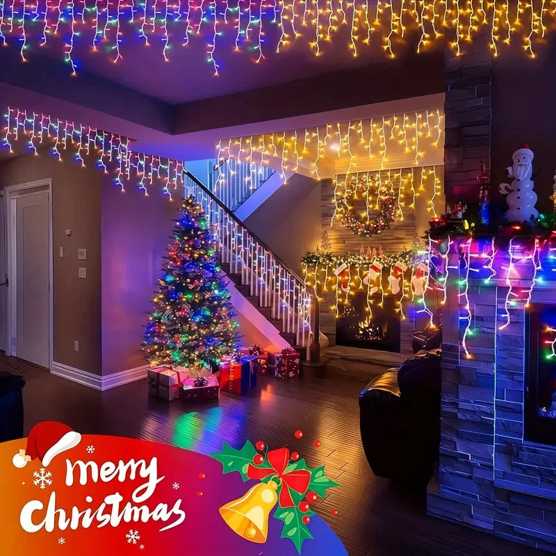 Solar Icicle Fairy Lights