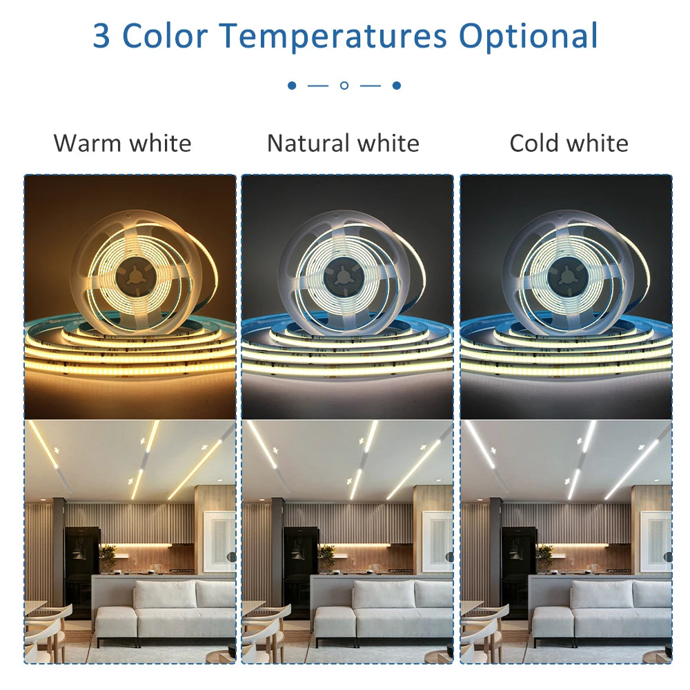 5M 10M 15M WS2811 COB Running Water Strip Light for 24V 400W PIR Motion