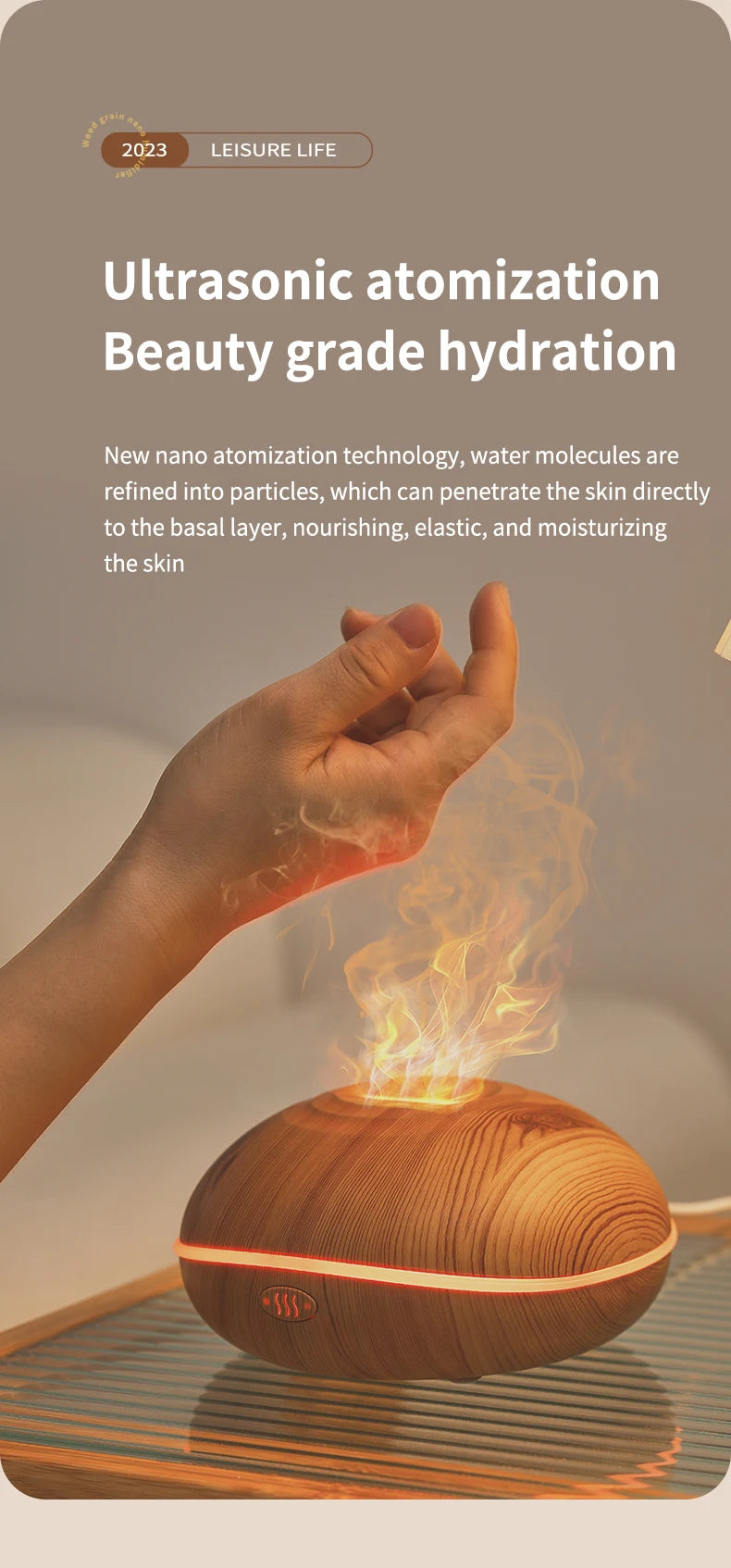 Aroma Humidifier flame Can Add Essential Oil Small AromaRelax Machine