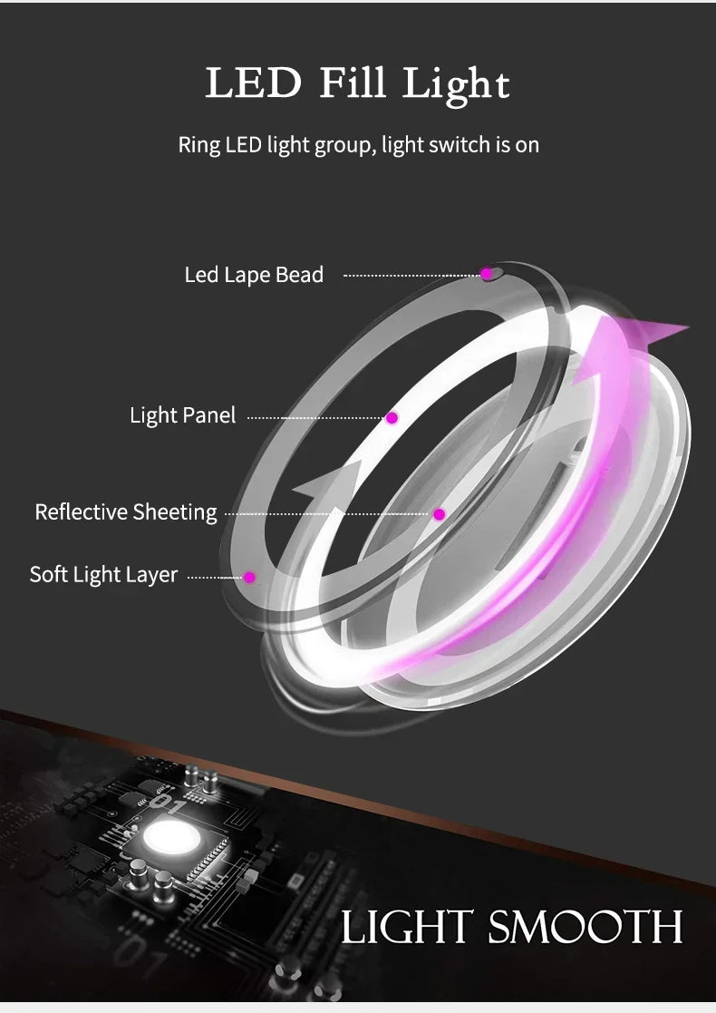 10X Magnifying LED Makeup Mirror with Flexible Gooseneck