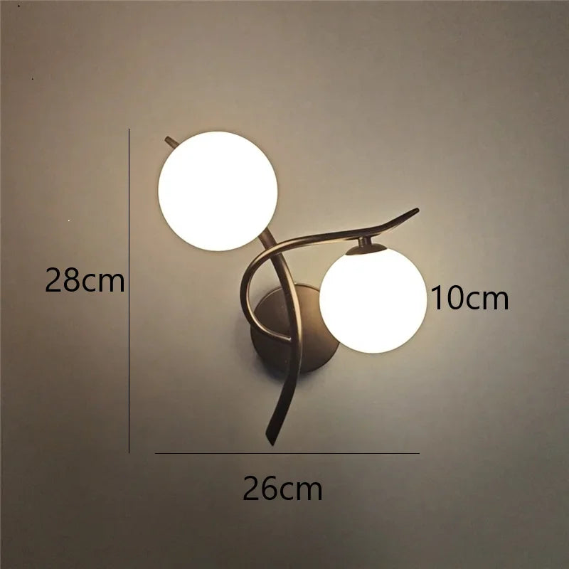 Twin Globe Iron Wall Lamp