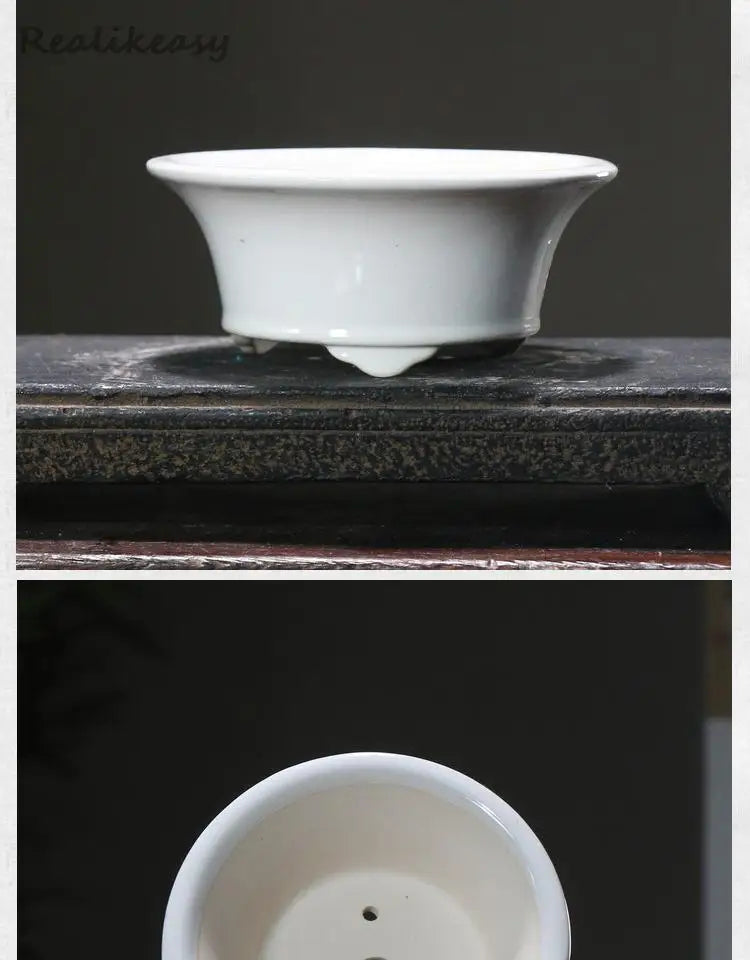 6Size Purple Sand Flower Pot Ceramic Bonsai Pot Handmade