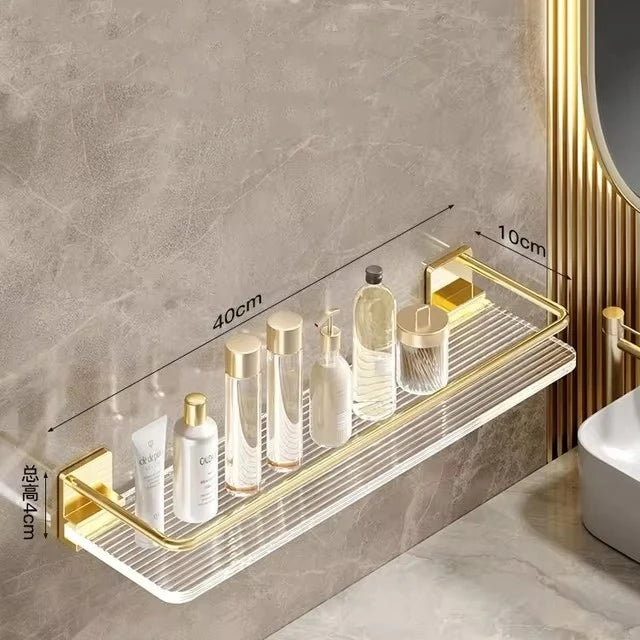 Punch-free Acrylic Bathroom Shelf