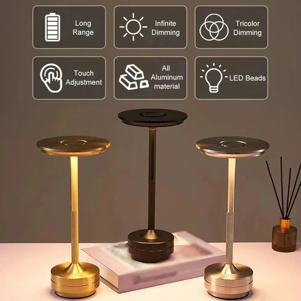 Rechargeable Cordless Table Lamps Portable 6Hours 8Hours Battery Table