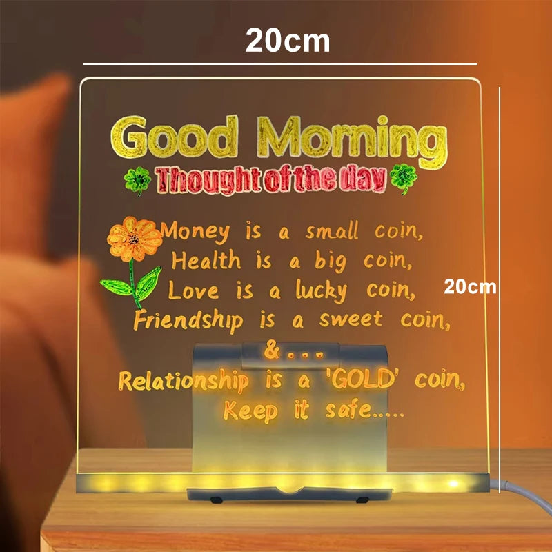 Acrylic LED Message Note Board