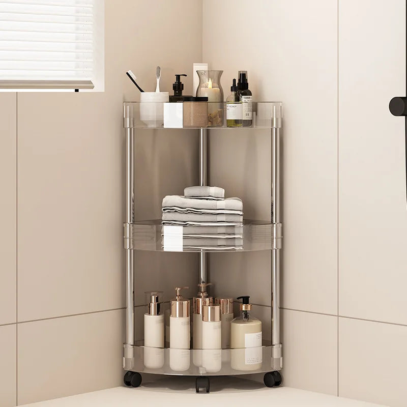 Clear Multi Tier Bathroom Rack