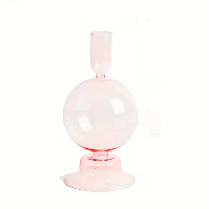 Nordic Glass Candle Holder Vase