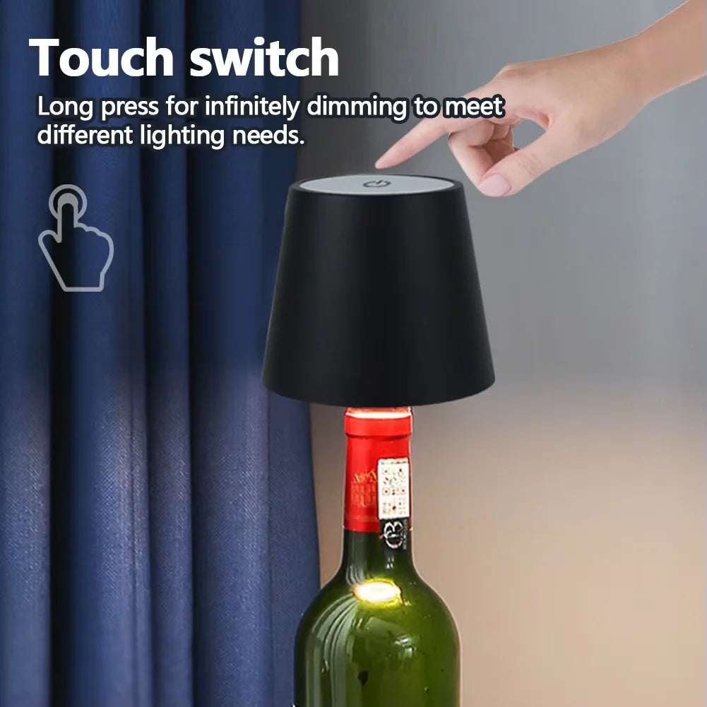Wireless Wine Bottle Table Lamp