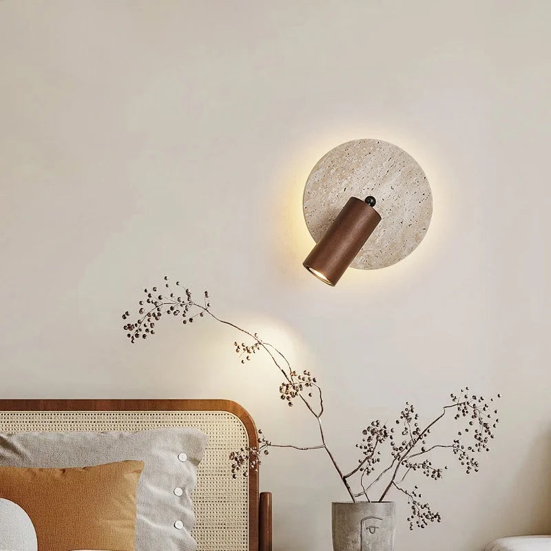 Wood Pull Chain Wall Sconce