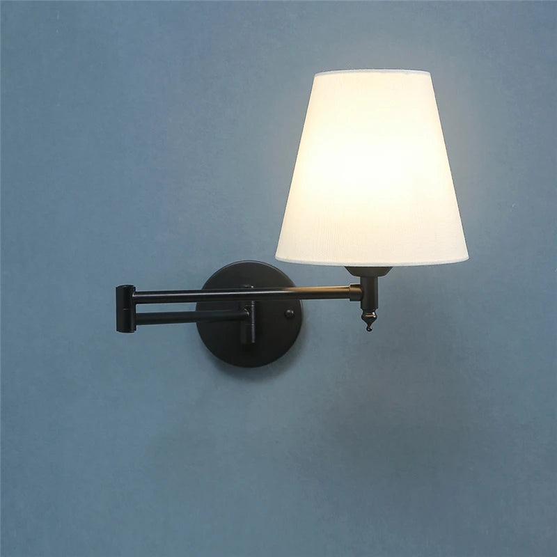 Folding Rocker Arm Wall Lamp