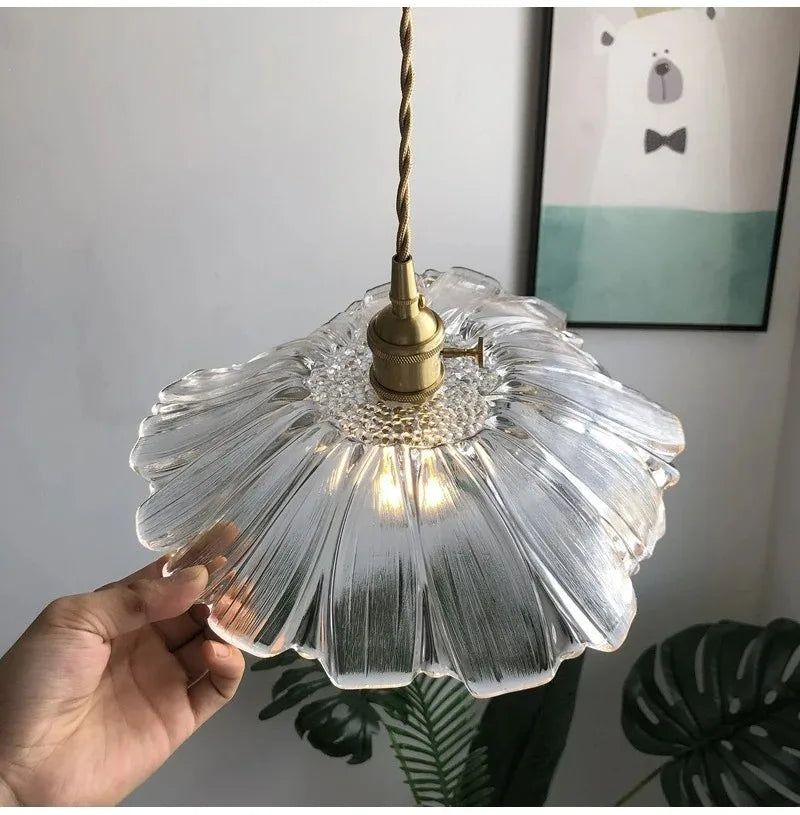 Vintage Flower Glass Ceiling Light