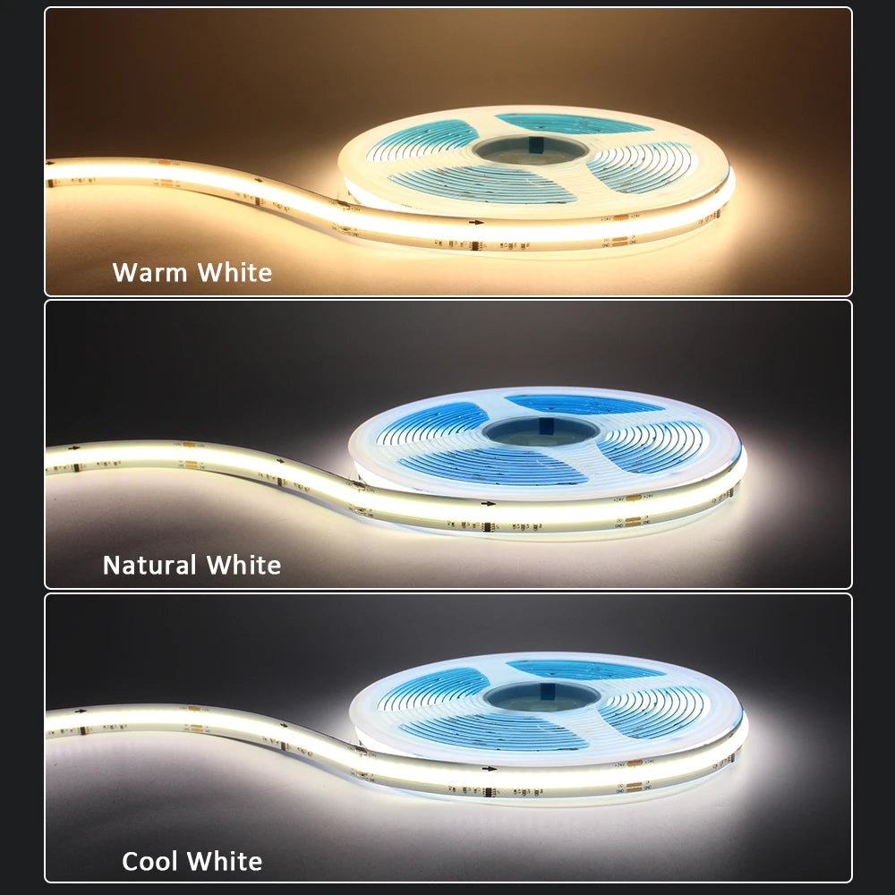 5M 10M 15M Sensor Motion Stairs LED Strip Light Kit 24V COB Water Flow