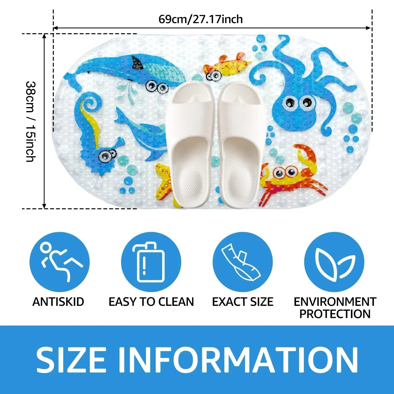 Cartoon Non Slip Suction Bath Mat