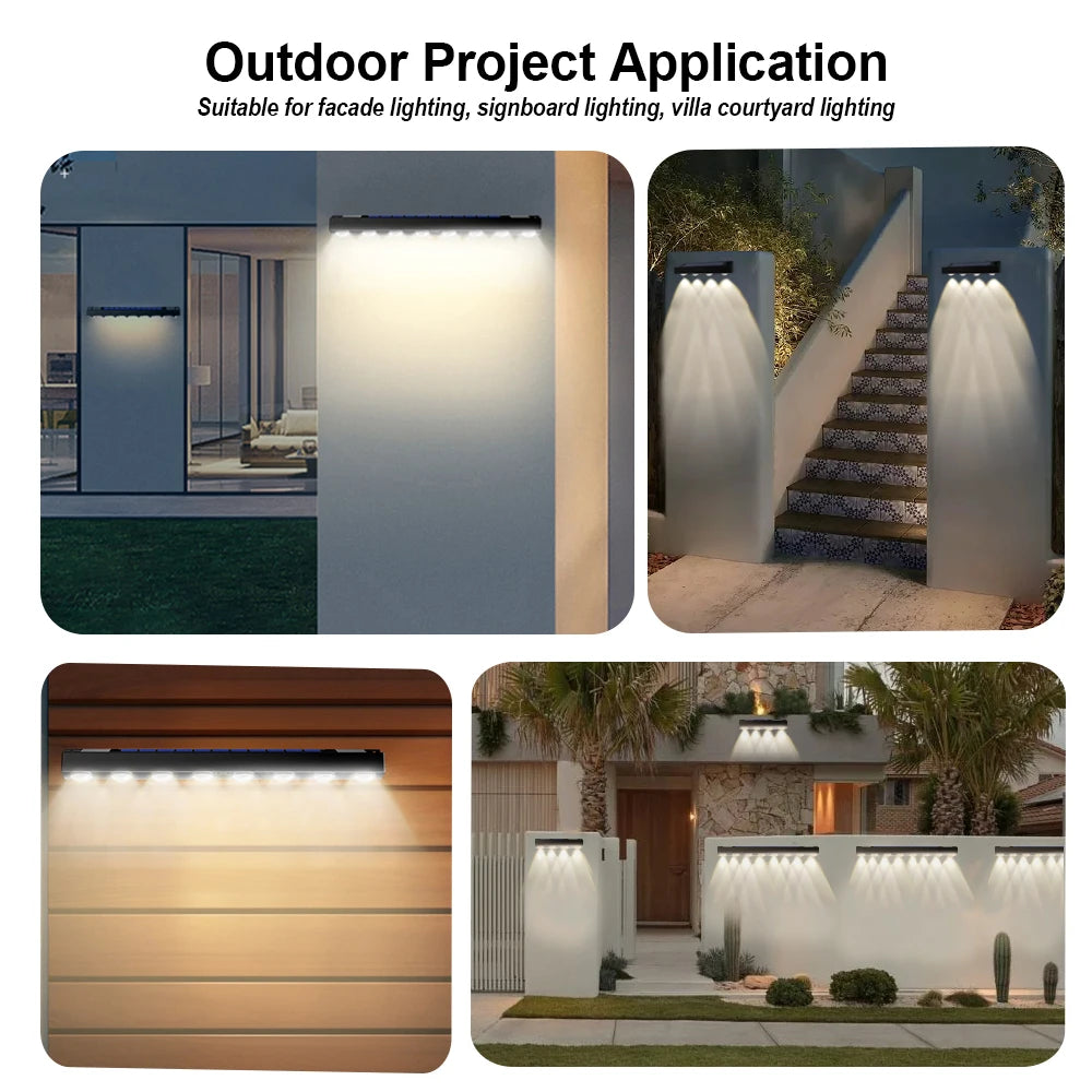 Solar Powered LED Fence Lights