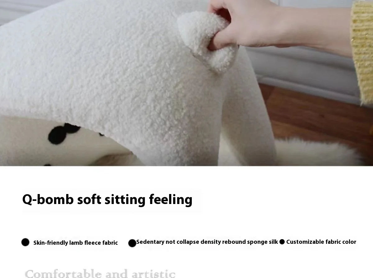 Plush Armless Dressing Chair