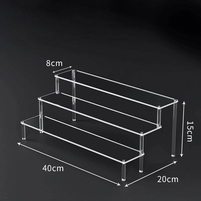 Tiered Acrylic Display Riser Shelf