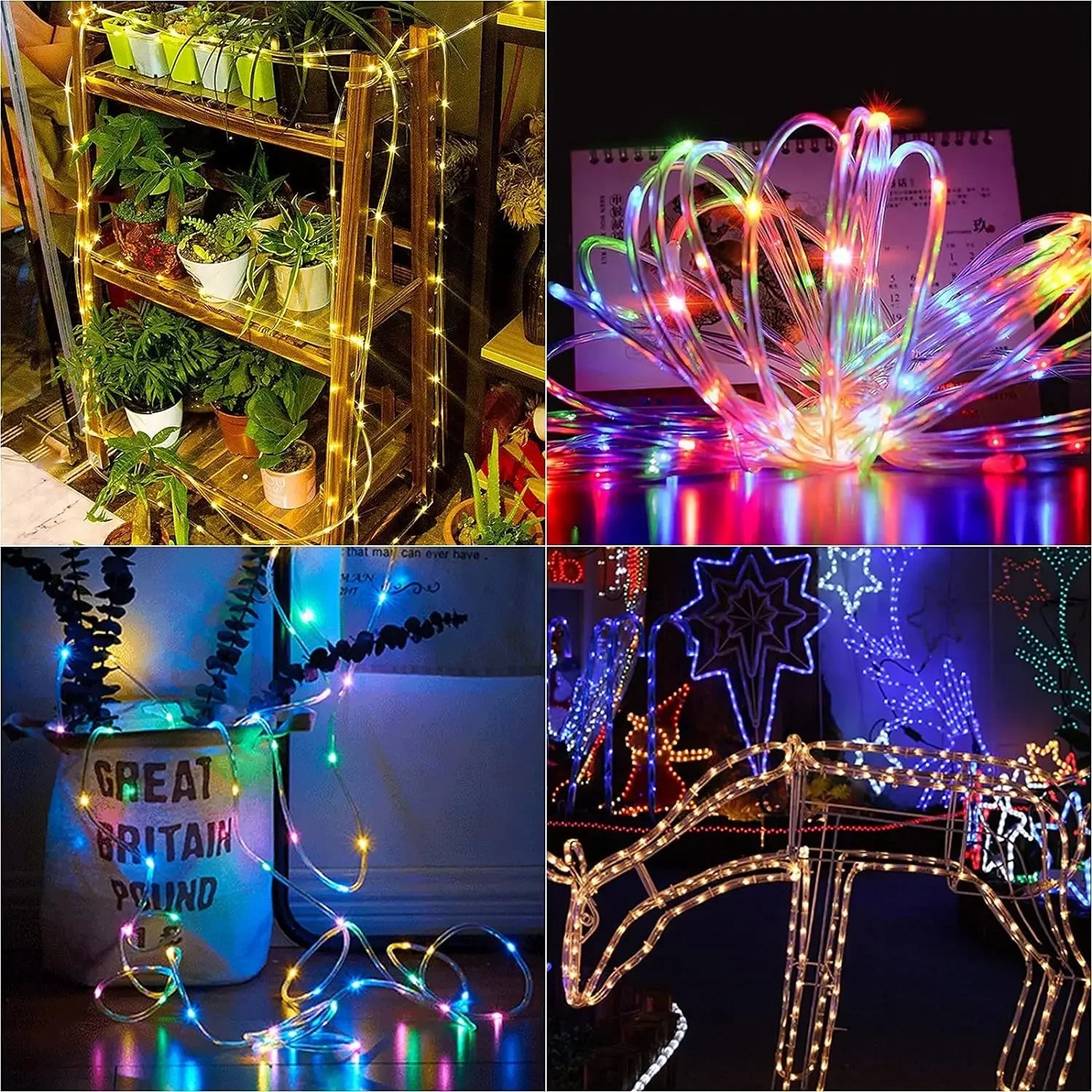 Solar Tube Rope Lights Outdoor