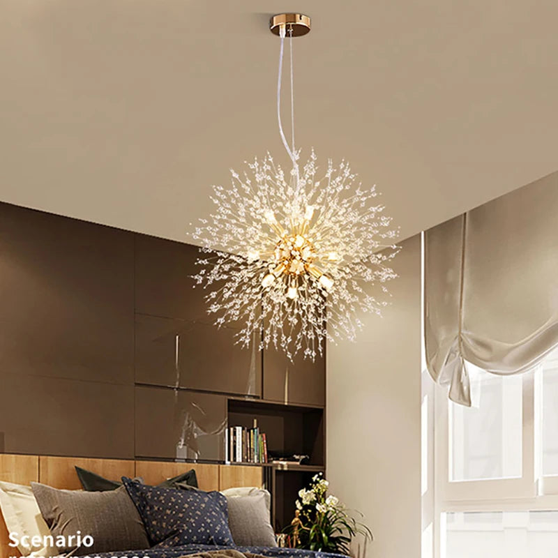 Dandelion Crystal Fireball Pendant