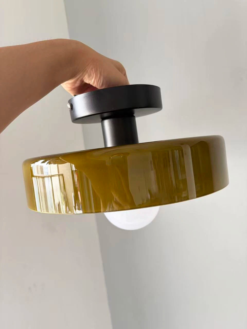 Nordic Vintage Glass Globe Ceiling Light