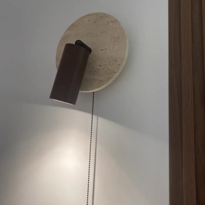 Wood Pull Chain Wall Sconce