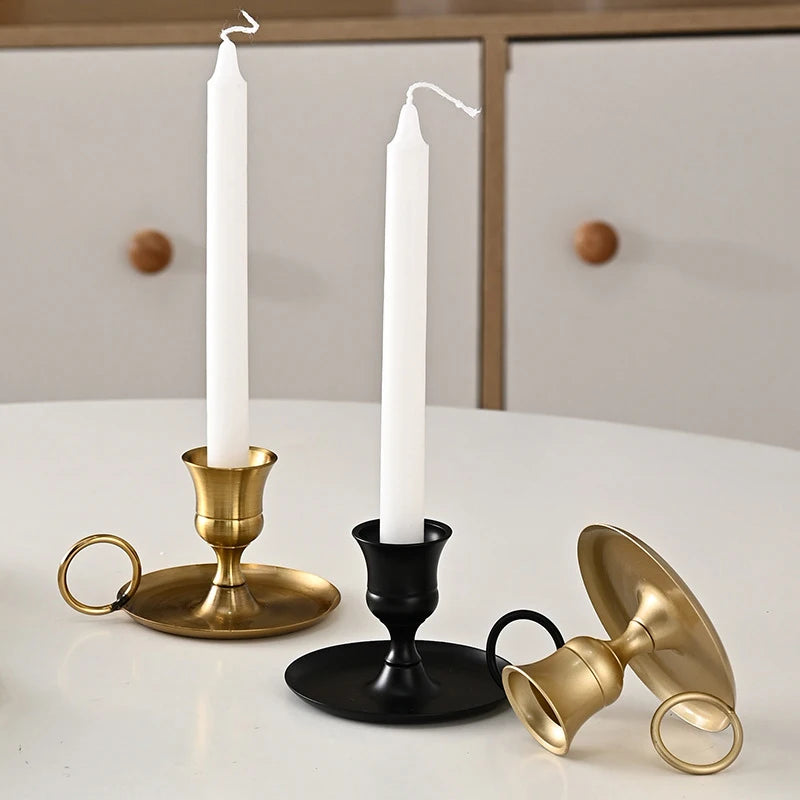 Metal Chamberstick Candle Holder