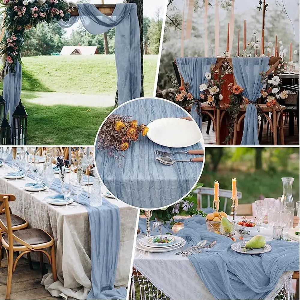 Burgundy Table Runner Cheesecloth Gauze Rustic Boho Cheese Cloth