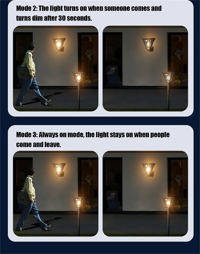 Solar Motion Sensor Wall Light