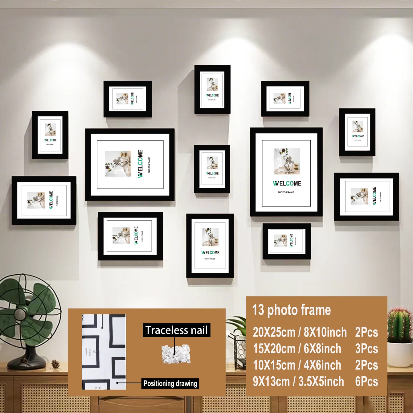 Wood Picture Frame Set Wall Home Office Decor Commemorative Gifts