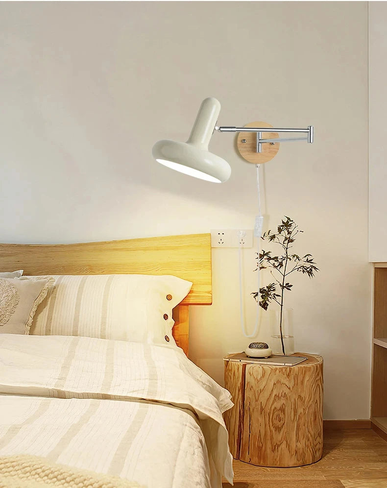 Nordic Modern Retractable Rotatable Swinging Retractable Wall Lamp